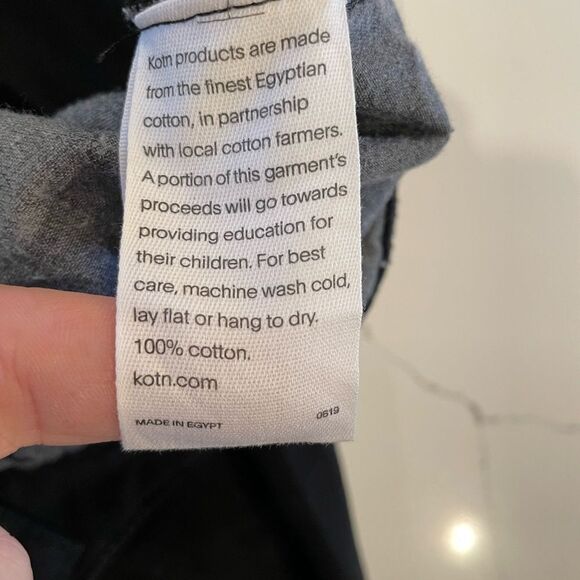 KOTN High Rise Relaxed Straight Leg Black Jeans Egyptian Cotton Women’s Sz 14 - Picture 7 of 7